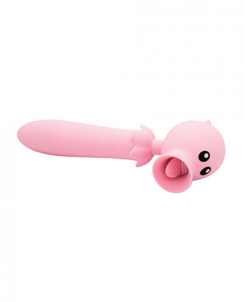 Natalie's Toy Box Lick N' Stick Clit Flicker & G-spot Vibe - Pink - Click Image to Close