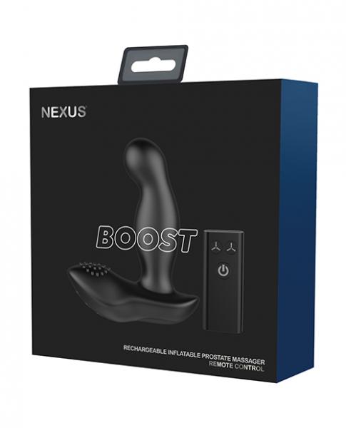 Nexus Boost Prostate Massager W/inflatable Tip - Black - Click Image to Close