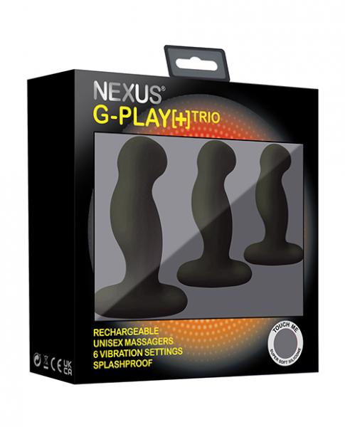 Nexus G Play Trio Rechargeable Massagers - Black - Click Image to Close