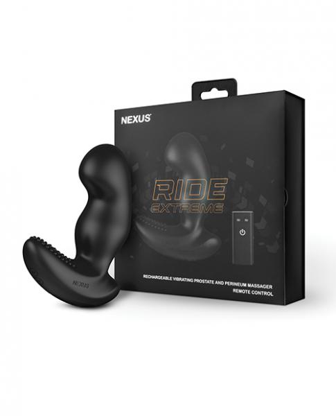 Nexus Ride Extreme Vibrating Prostate & Perineum Massager - Black - Click Image to Close