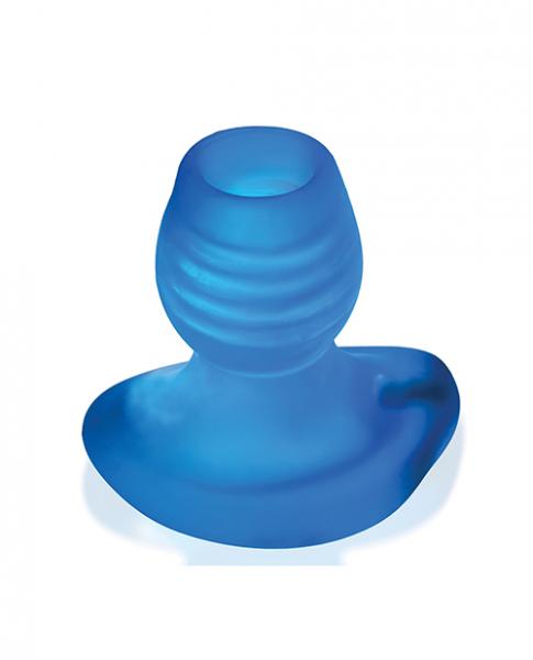 Oxballs Glowhole 1 Hollow Buttplug W/led Insert Small - Blue Morph - Click Image to Close