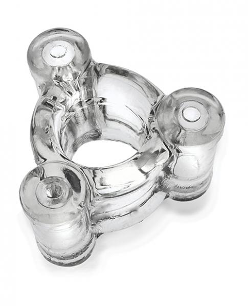 Oxballs Buzz Squeeze Ballstretcher Vibe - Clear - Click Image to Close