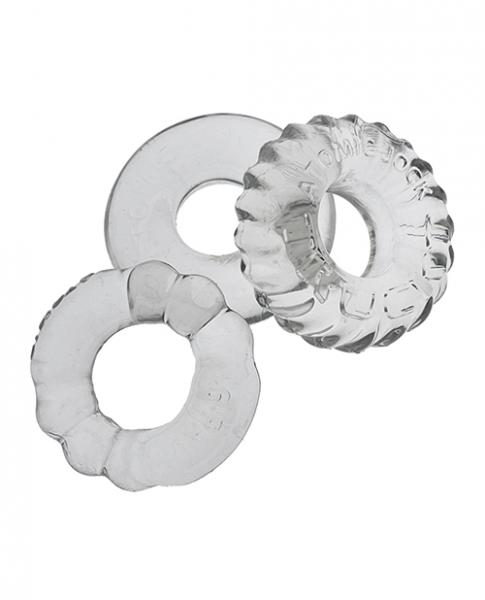 Oxballs Bonemaker 3 Pack Cockring Kit - Clear