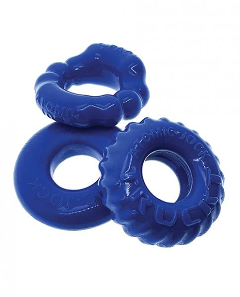 Oxballs Bonemaker 3 Pack Cockring Kit - Pool Blue