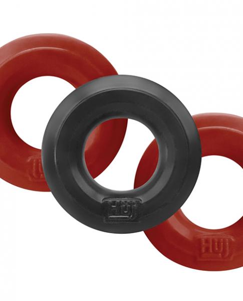 Hunky Junk 3 Pack C Ring - Cherry/tar Ice - Click Image to Close