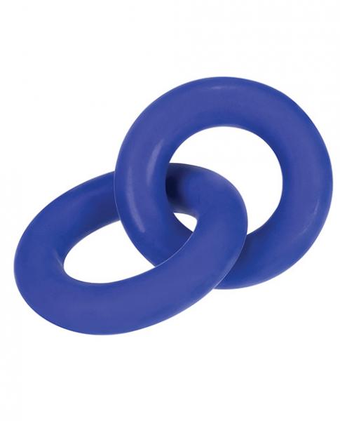 Hunky Junk Duo Linked Cock & Ball Rings - Cobalt