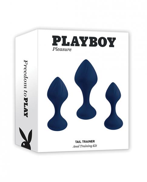 Playboy Pleasure Tail Trainer Anal Training Kit - Navy - Click Image to Close