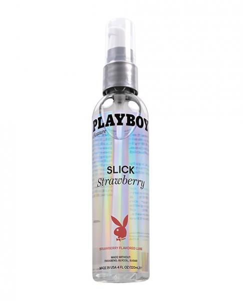 Playboy Pleasure Slick Lubricant - 4 Oz Strawberry