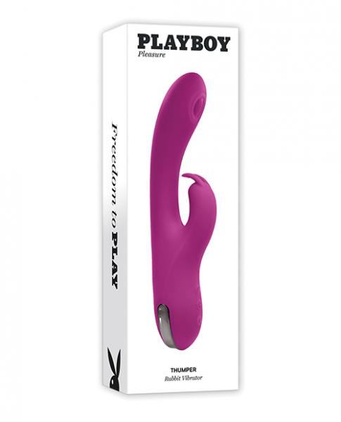 Playboy Pleasure Thumper Rabbit Vibrator - Wild Aster - Click Image to Close