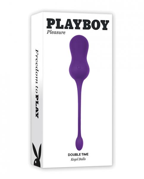 Playboy Pleasure Double Time Kegel Balls - Acai - Click Image to Close