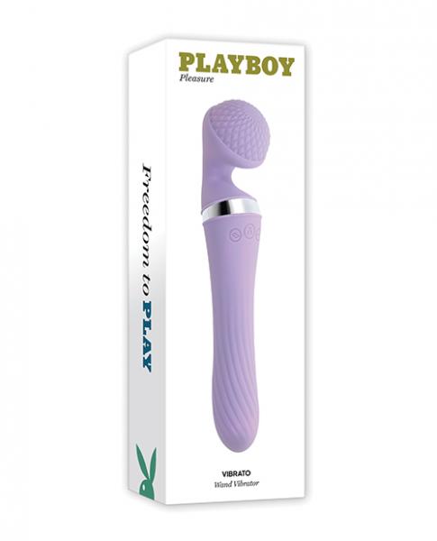 Playboy Pleasure Vibrato Wand Vibrator - Lilac - Click Image to Close