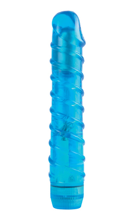 Juicy jewels aqua crystal vibrator - blue - Click Image to Close