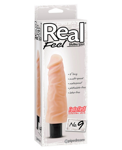 Real feel no. 9 long 9in waterproof vibe - multi speed