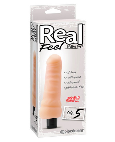 Real feel no. 5 long 7.5in waterproof vibe - multi speed