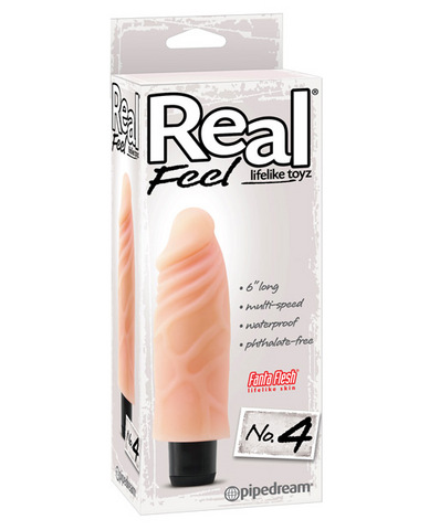 Real feel no. 4 long 6in waterproof vibe - multi speed