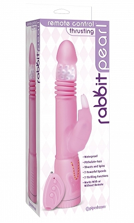 Remote control thrusting rabbit pearl - pink