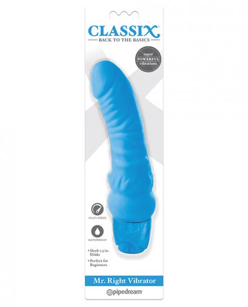 Classix Mr Right Vibrator - Blue - Click Image to Close