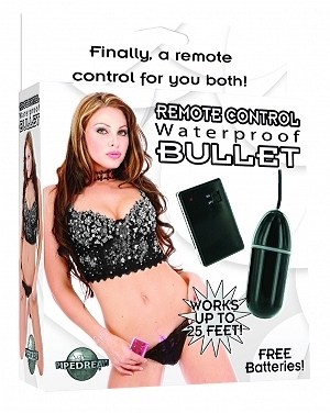 Remote control waterproof bullet - black