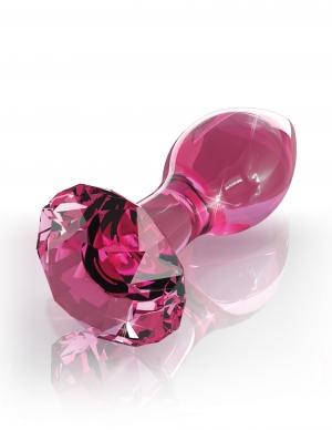 Icicles No 79 Pink Glass Massager Gem End - Click Image to Close