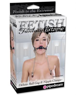 Delux Ball Gag and Nipple Clamp