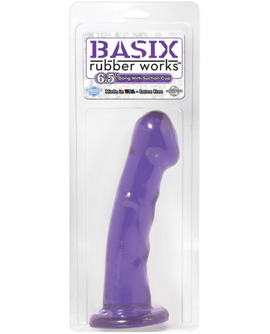 Basix rubber works 6.5in dong - purple