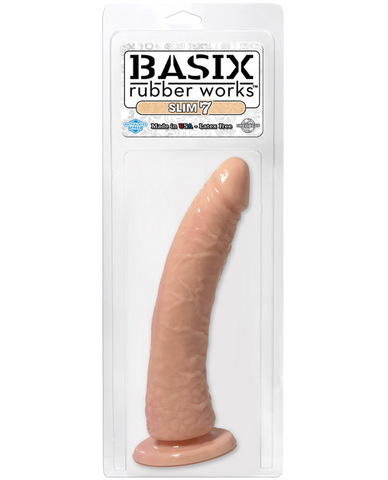 Basix rubber works 7in slim dong - flesh