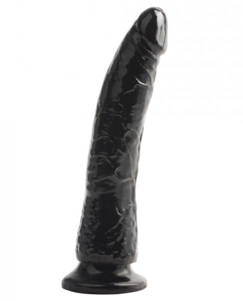 Basix Rubber 7 inches Slim Dong With Suction Cup Black