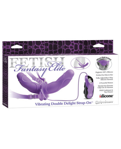 Fetish Fantasy Elite Vibrating Double Delight Strap-On