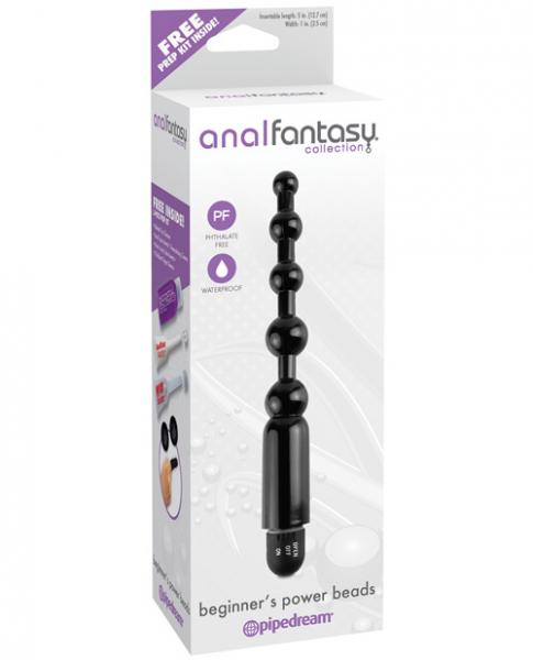 Anal Fantasy Collection Beginners Power Beads - Black - Click Image to Close