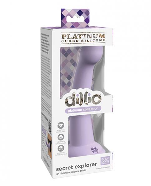 Dillio Platinum 6" Secret Explorer Silicone Dildo - Purple - Click Image to Close