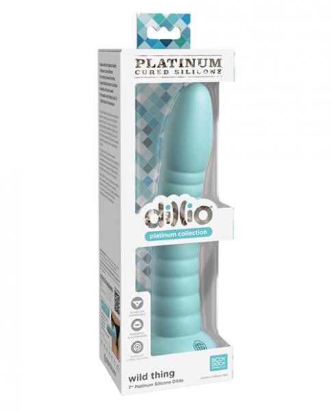 Dillio Platinum 7" Wild Thing Silicone Dildo - Teal