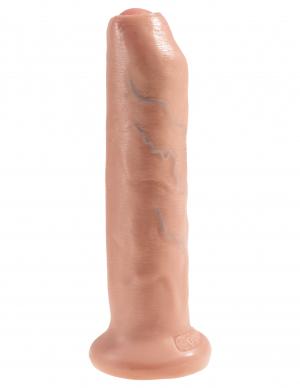 King Cock 7 inches Uncut Dildo Beige - Click Image to Close