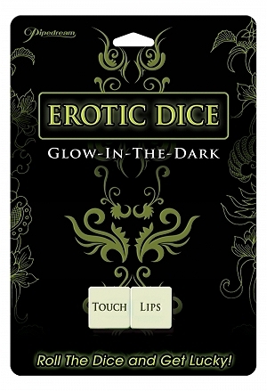 Erotic dice - glow in the dark