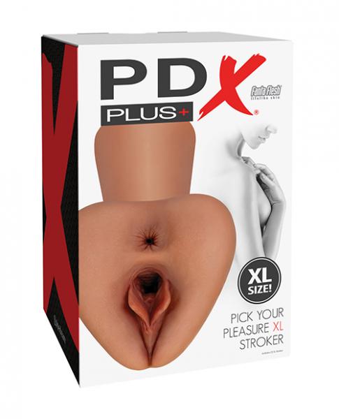 Pdx Plus Pick Your Pleasure Pussy Stroker - Xl Brown