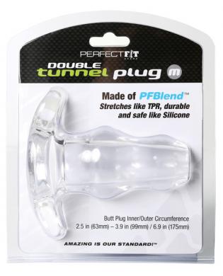 Perfect fit medium double tunnel plug - clear