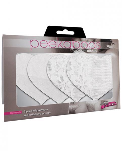 Luminous Hearts White 2 Pack Pasties