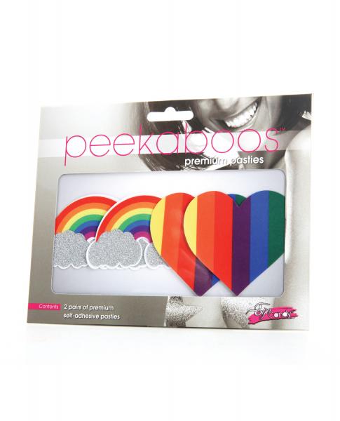 Peekaboos Pride Glitters Rainbows & Hearts - Pack Of 2 - Click Image to Close