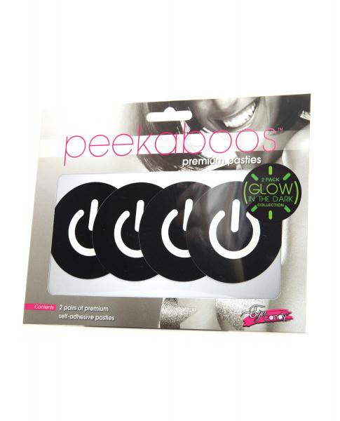 Peekaboos Glow In The Dark Power Button - Pack Of 2 - Click Image to Close