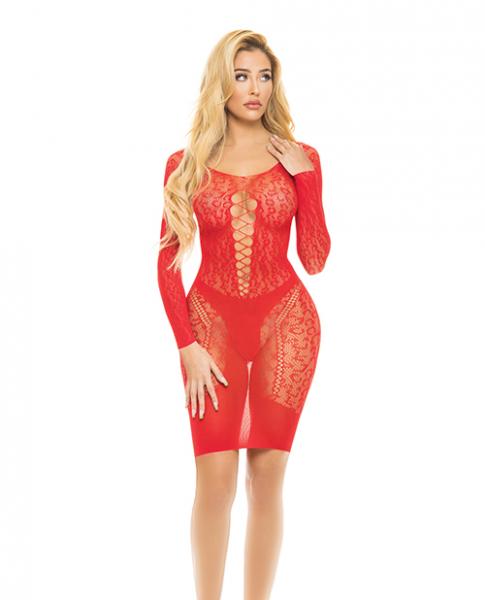 Pink Lipstick Animal Inside Chemise Red O/s - Click Image to Close