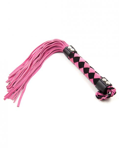 Plesur 15 inches Leather Flogger Pink - Click Image to Close