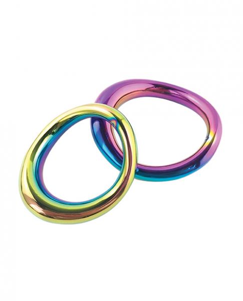 Plesur 1-3/4" Metal Cock Ring - Rainbow - Click Image to Close