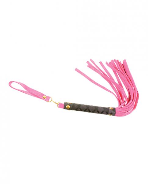 Plesur Mini Leather Flogger - Pink - Click Image to Close