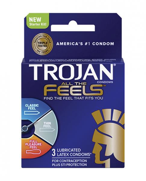 Trojan All The Feels Condoms - Pack Of 3