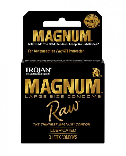 Trojan Magnum Raw Condoms - Pack Of 3 - Click Image to Close