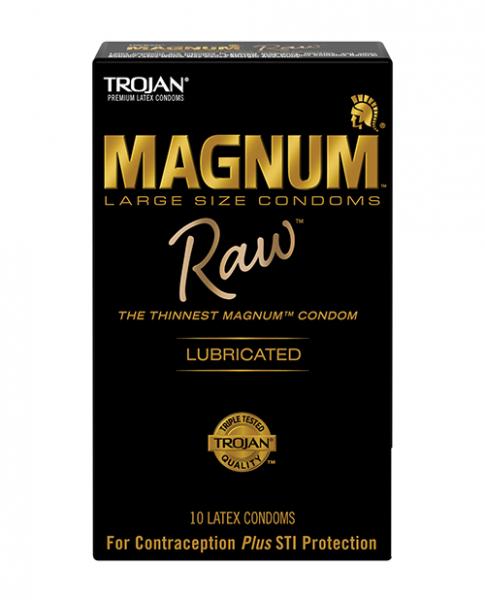 Trojan Magnum Raw Condoms - Pack Of 10