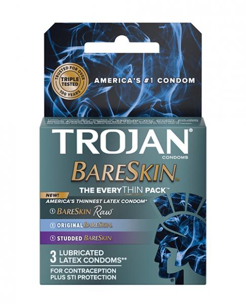 Trojan Bareskin Everythin Condom - Variety Pack Of 3 - Click Image to Close