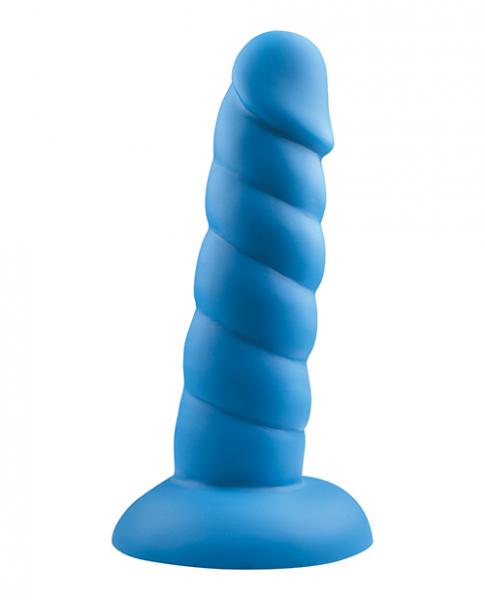 Rock Candy Suga Daddy 5.5" Silicone Dildo - Blue - Click Image to Close