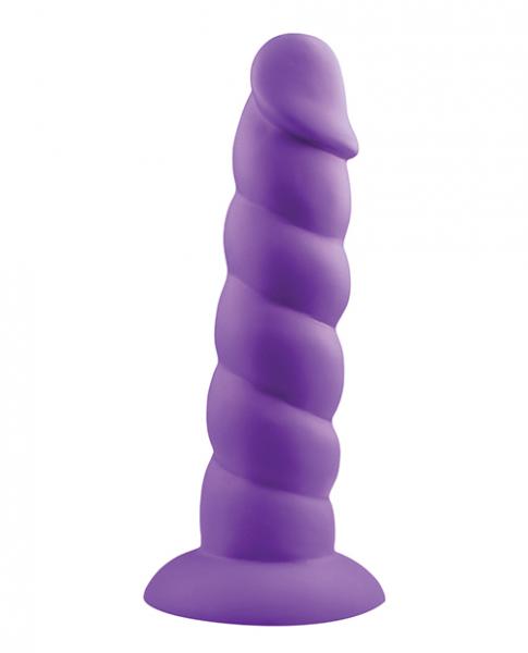 Rock Candy Suga Daddy 7" Silicone Dildo - Purple - Click Image to Close