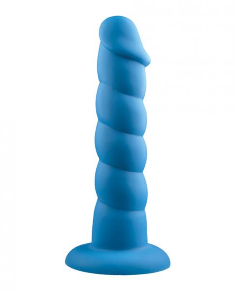 Rock Candy Suga Daddy 9.5" Silicone Dildo - Blue - Click Image to Close