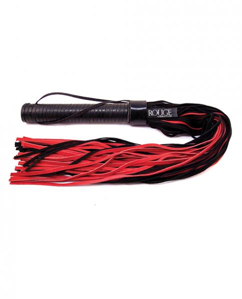 Rouge Suede Flogger Leather Handle Black